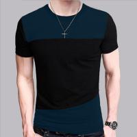 Mixed Fabric & Polyester Slim Men Short Sleeve T-Shirt plain dyed PC