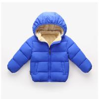 Polyamide Soft Boy Parkas & with detachable hat & thick fleece & thermal Solid PC