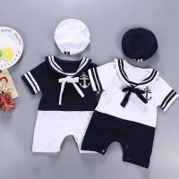 Polyamide Baby Clothes Set & two piece & unisex Polyamide Hat & teddy printed striped Set
