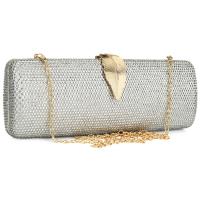 Resin Rhinestones Easy Matching Clutch Bag with chain & attached with hanging strap Rhinestone PC