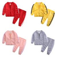 Cotton Soft Children Clothes Set & two piece & unisex Pants & coat Solid PC
