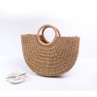 Straw Weave Handbag Solid original color Drawstring Rural Style Sold By PC