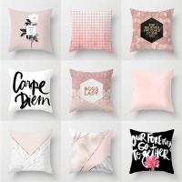 Polyester Creative Throw Pillow Covers Polyester Peach Skin printed PC