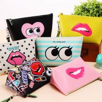 PU Leather Organizer Cosmetic Bag soft surface & waterproof Polyester Cartoon PC