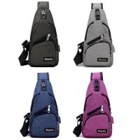 Canvas Outdoor & Multifunction Sling Bag with USB interface Solid PC