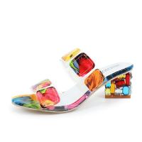 Rubber heighten Women Sandals hardwearing & anti-skidding & breathable multi-colored PC