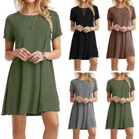 Polyester T-shirt Dress & breathable Solid PC