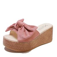Suede slipsole & with bowknot Women Sandals :40 PC