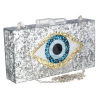 Acrylic Box Bag Clutch Bag attached with hanging strap Sequin eyes PC