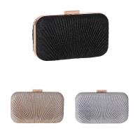 Polyester hard-surface & Pleat & Pillow Shaped Clutch Bag with chain & attached with hanging strap PC