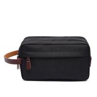Canvas Cosmetic Bag durable & soft surface & waterproof PU Leather PC