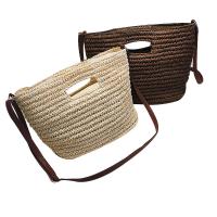 Straw Shoulder Bag soft surface & hardwearing & attached with hanging strap PU Leather Solid PC
