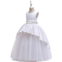 Polyester & Cotton Princess & Ball Gown Girl One-piece Dress with bowknot PC