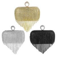 PU Leather Tassels Clutch Bag with chain & with rhinestone Polyester Solid PC