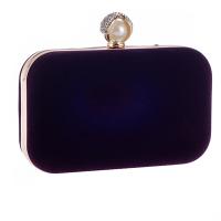 Velour Clutch Bag portable & hardwearing Plastic Pearl & Polyester Solid PC