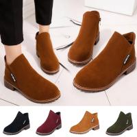 Synthetic Leather side zipper Women Martens Boots hardwearing & anti-skidding & thermal Solid PC