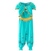 Polyester zipper Children Halloween Cosplay Costume & for girl blue PC