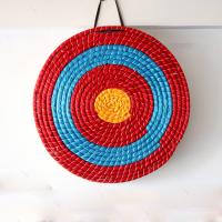 Straw Outdoor Archery Target durable weave red and blue PC