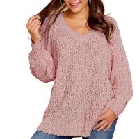 ポリエステル 女性のセーター アクリル ニット 単色 選択のためのより多くの色 一つ