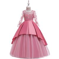 Polyester Princess & Ball Gown Girl One-piece Dress large hem design PC