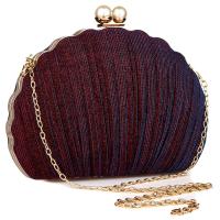 Satin hard-surface & Easy Matching Clutch Bag with chain & hardwearing & attached with hanging strap PC