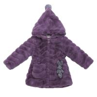 Artificial Fur With Siamese Cap Girl Coat thicken & thermal patchwork PC