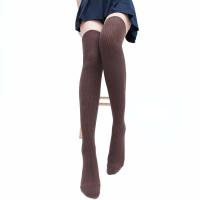 Coton Chaussettes de genou de femmes Tricoté plus de couleurs pour le choix : Paire