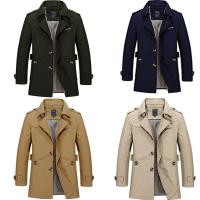 Polyester & Coton Manteau de tranchée hommes Solide plus de couleurs pour le choix pièce