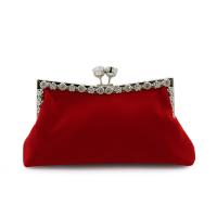 Flannelette Evening Party Clutch Bag with chain & with rhinestone PC