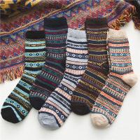 Wool & Polyester Men Knee Socks sweat absorption & thermal & breathable jacquard Others mixed colors : Lot