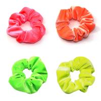 Suede Hair Ring for women Rubber String plain dyed mixed colors PC