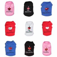 Polyester Pet Dog Clothing & breathable letter PC