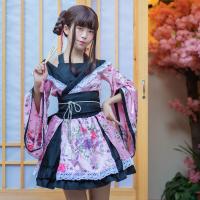 Silk & Spandex Sexy Kimono & loose Kimono Costume & interlock band & belt shivering PC