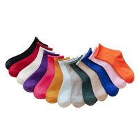 Cotton Women Loose Socks breathable plain dyed Solid : Lot