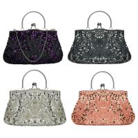 Polyester Evening Party Clutch Bag Tiny Glass Beads & Zinc Alloy floral PC