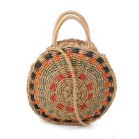 Straw Concise & Weave Crossbody Bag brown PC