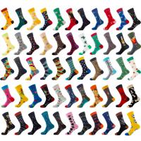 Coton Chaussettes de genou d’hommes jacquard couleur et motif différents pour le choix couleurs mixtes Paire