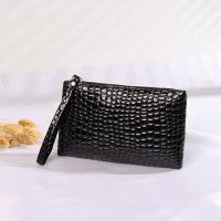 PU Leather Clutch Bag large capacity & soft surface & portable Polyester Cotton crocodile grain PC
