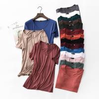 Modale Frauen Kurzarm T-Shirts, Solide, mehr Farben zur Auswahl,  Stück