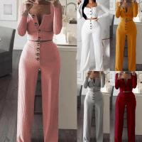 Poliéster Conjunto casual de las mujeres, Pantalones & parte superior, más colores para elegir,  Conjunto
