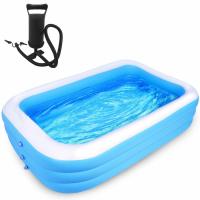 PVC Inflatable Inflatable Pool blue and white PC