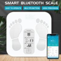 Toughened Glass & Engineering Plastics BlueTeeth connecting Body Weight Scale white PC