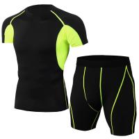Polyester Plus Size Men Sportswear Set & breathable short & top PC