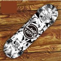 Maple & PU Leather Creative Skateboard hardwearing printed PC
