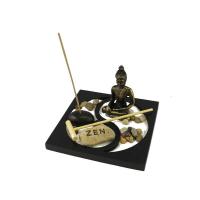 Synthetic Resin & Wooden Zen Sandbox Ornament durable PC