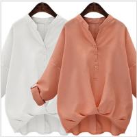 Tela de algodón Mujer camisa de manga larga, más colores para elegir,  trozo