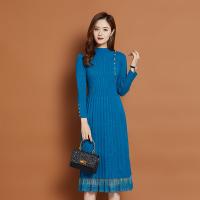 Kerngesponnenes Garn Pullover Kleid, Solide, mehr Farben zur Auswahl,  Stück