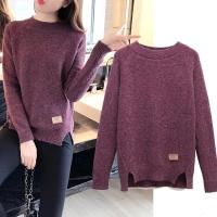 Acrylic & Polyester Women Sweater & loose knitted Solid PC