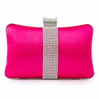 Rhinestone & Polyester Easy Matching Clutch Bag attached with hanging strap Solid PC