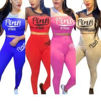 Polyester Women Casual Set & two piece & breathable Long Trousers & top :XXL PC